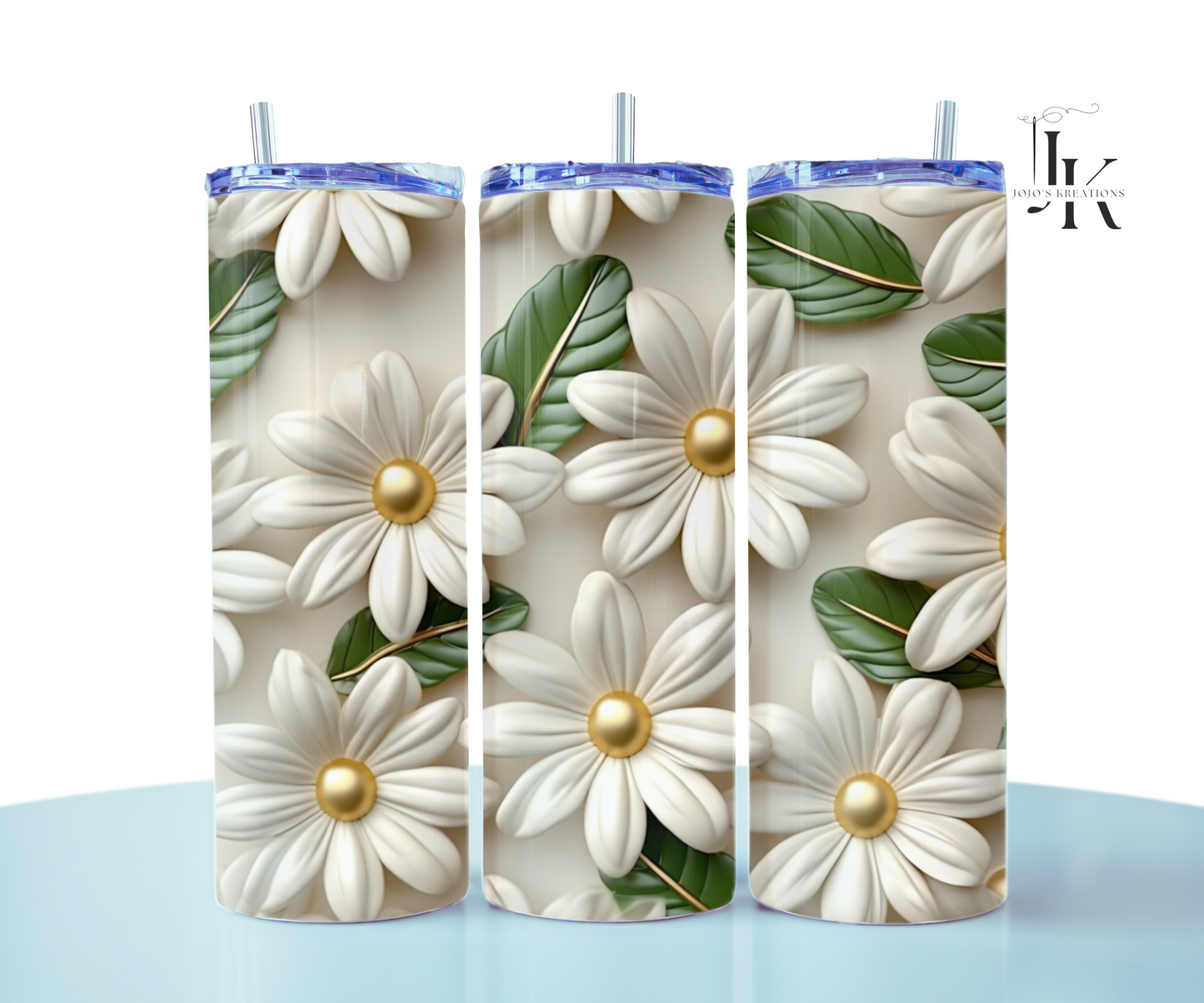 20oz Skinny Tumbler Floral