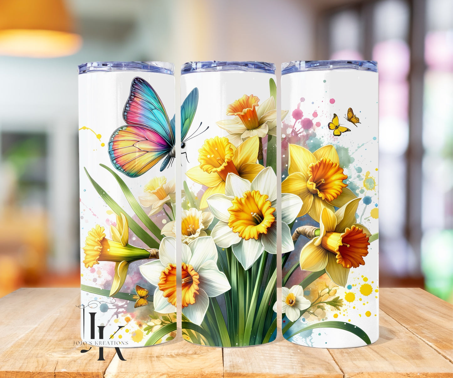 20oz Skinny Tumbler Butterfly