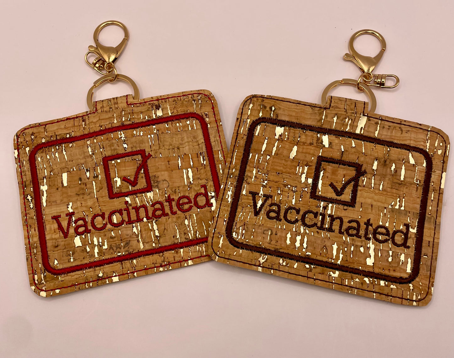 Vaccination Card Embroidered Holder