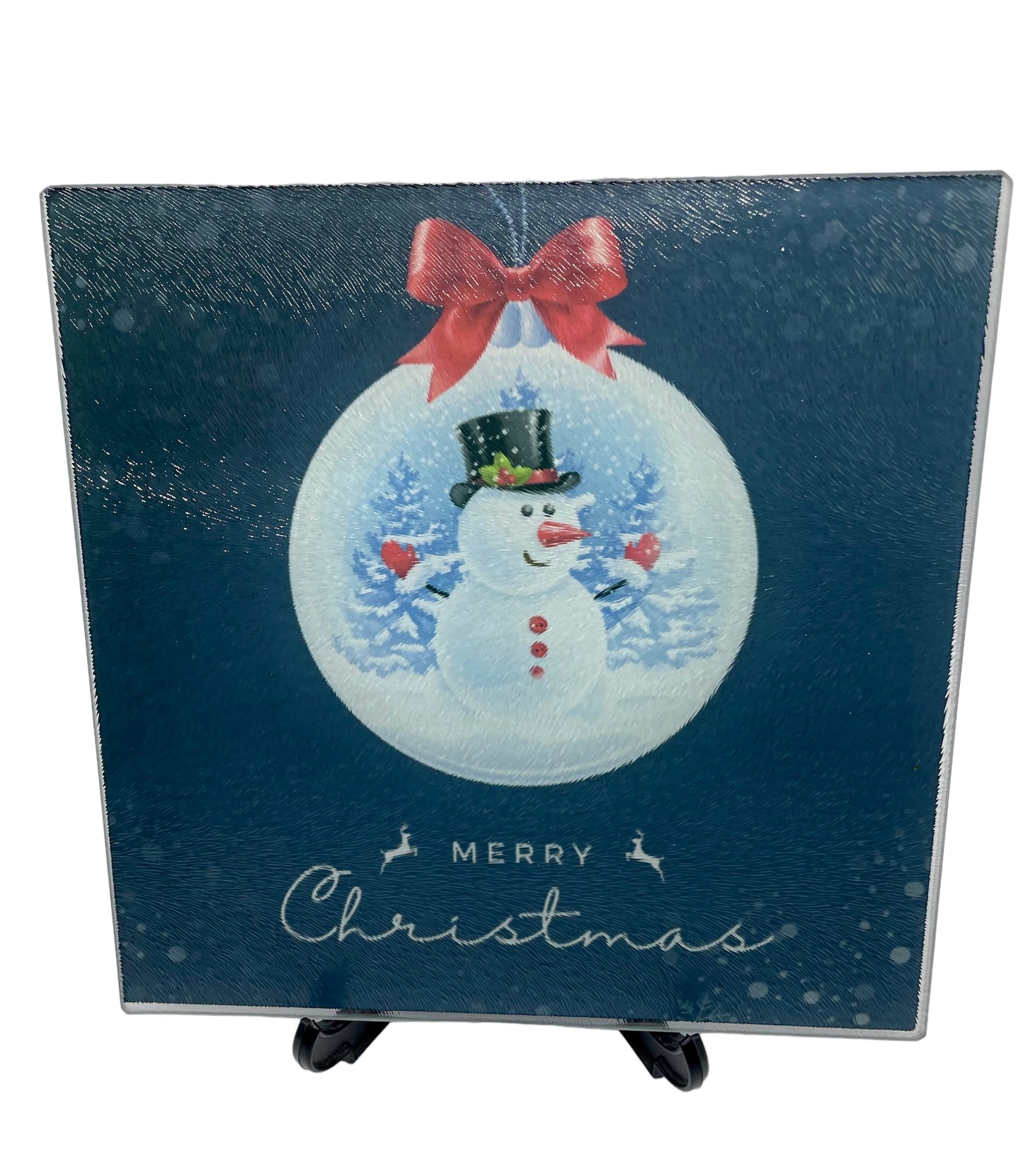 Snowman Glass Trivet