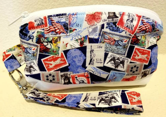 Clematis Wristlet-Blue/Red/White Postage Stamps