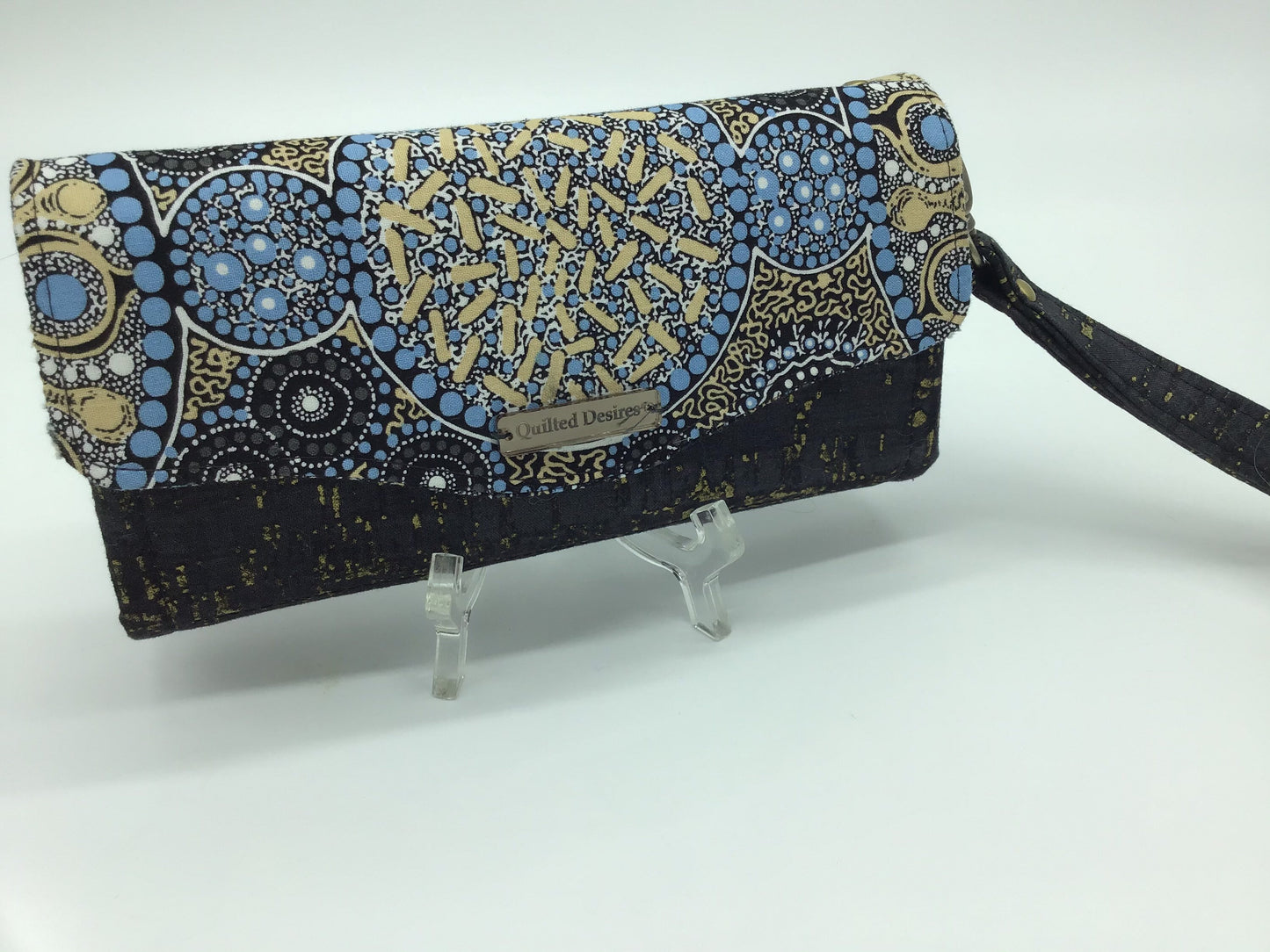 Women’s Wallet Blue/Black/ Necessary Clutch Wallet