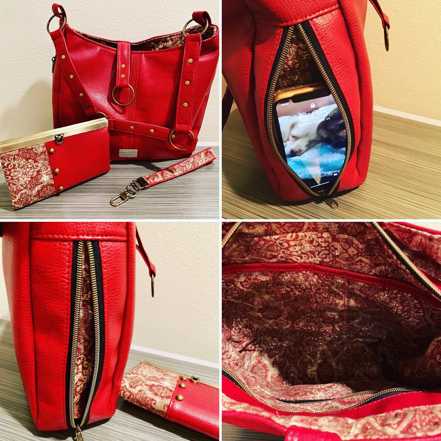 Red Goddess of the Sea Handbag/Shoulder Bag/ Hobo bag