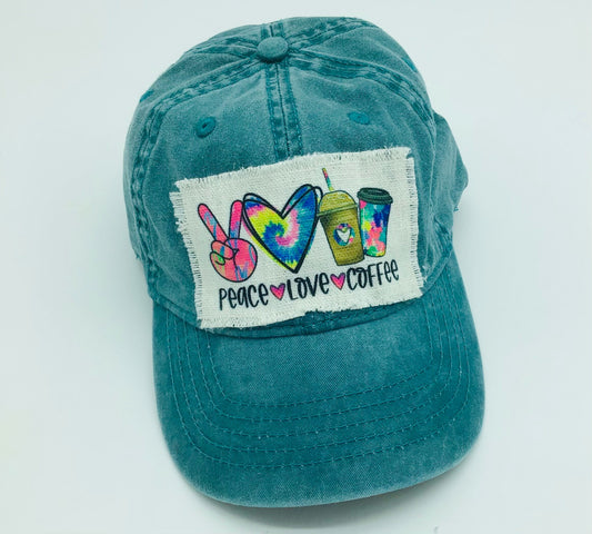 Women’s Canvas Baseball Caps with Distressed Patch Multiple Designs