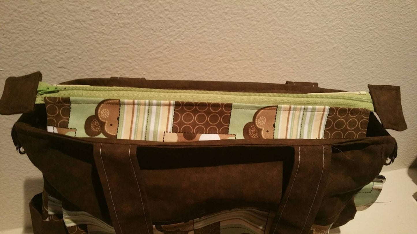 SALE: Monkey Business Handmade Monkey Diaper/Tote