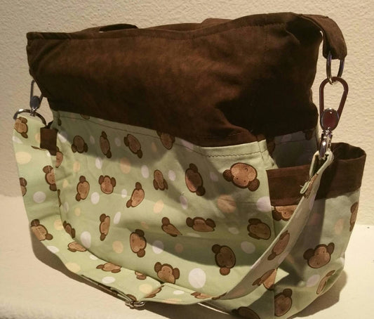 SALE: Bag full of Monkeys Handmade Diaper/Tote